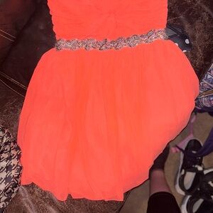 Orangeish-Hotpink worn one time in great condition
